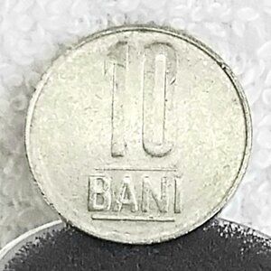 Circulated 2008 Romania 10 Bani Eagle Without Coin Made of Nickel Plated Steel!!